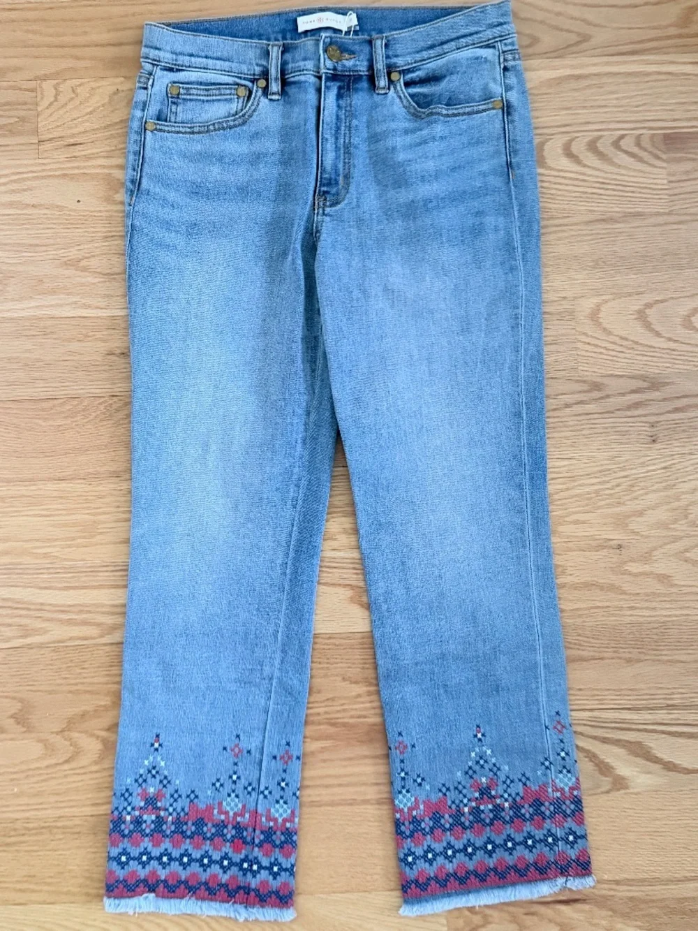 Tory Burch NWT Myers Cropped Boot Jean (27)